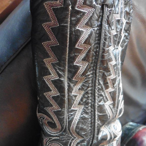 Cowboy Boots Men's Size 9 EE. Leather Uppers, Lining, Outsoles. Brand: Code West - Picture 4 of 8